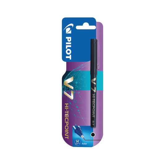 Pilot V7 Hi-Tecpoint Rollerball Pen Black (Pack of 12) 101101201