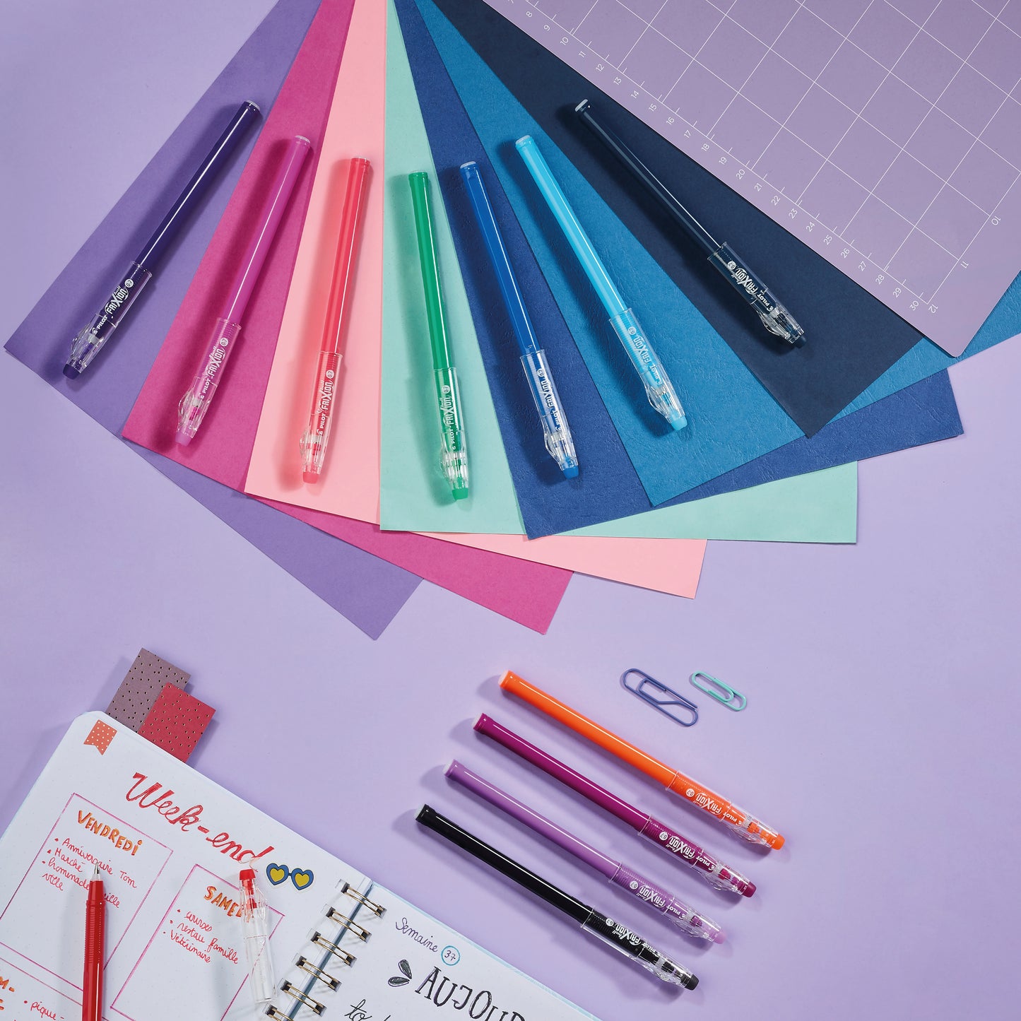 Pilot FriXion Ball Stick Erasable Gel Pens Wallet Assorted (Pack of 6) 5012052061965
