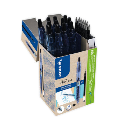 Pilot B2P Greenpack Gel Rollerball Pen/Refill 10 Pen 10 Refill Medium Black (Pack of 20) WLT556190