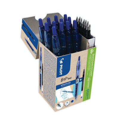 Pilot B2P Greenpack Gel Rollerball Pen/Refill 10 Pen 10 Refill Medium Blue (Pack of 20) WLT556206