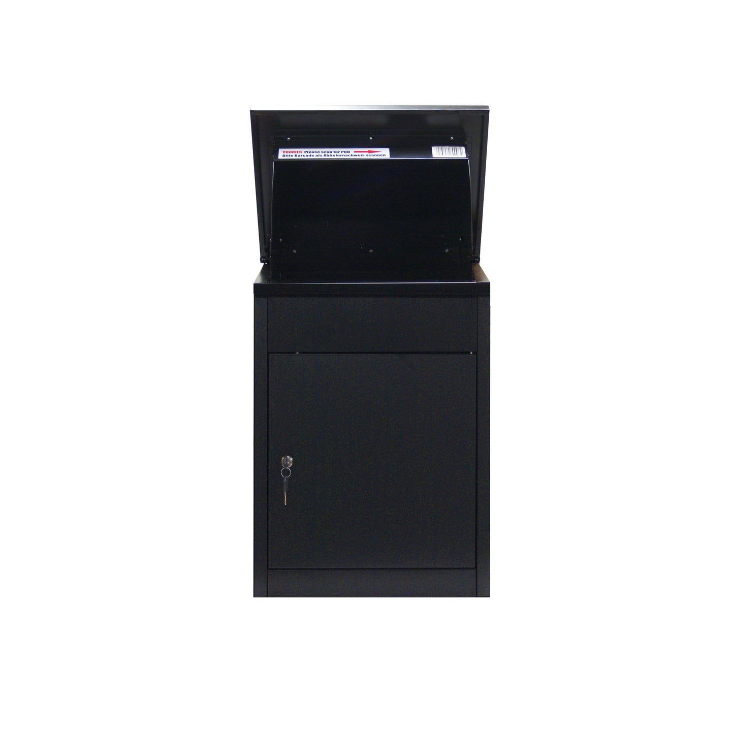 Phoenix Top Loading Parcel Box with Key Lock Black PB0581BK