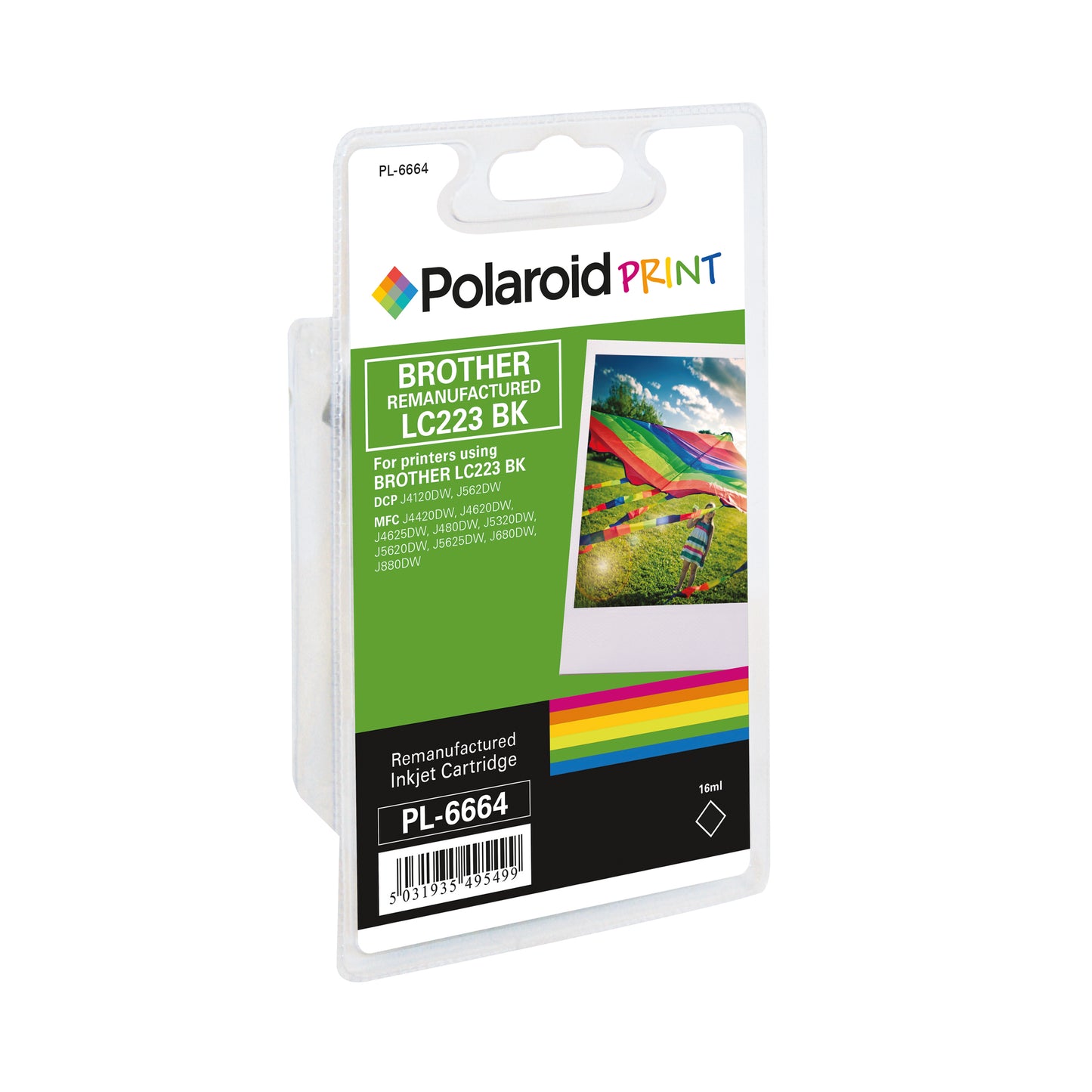 Polaroid HP LC223Bk Remanufactured Inkjet Cartridge Black LC223BK-COMP PL