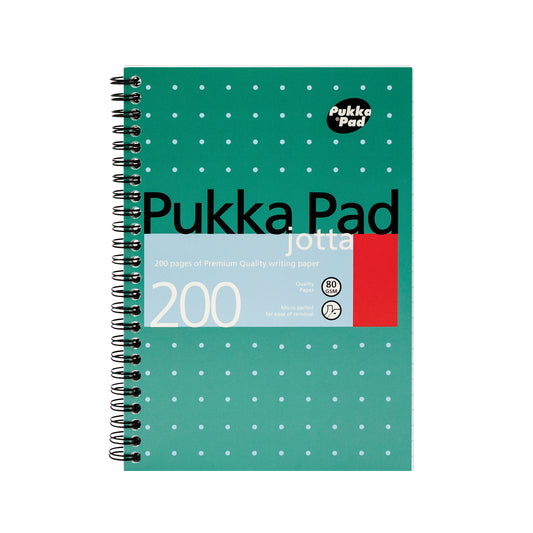 Pukka Pad Ruled Wirebound Metallic Jotta Notebook 200 Pages A5 (Pack of 3) JM021