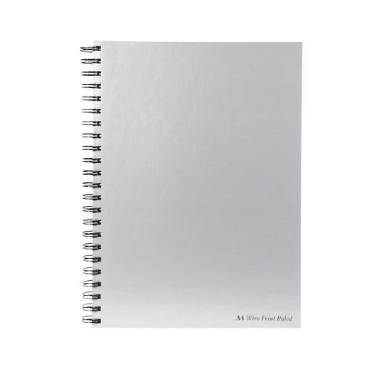 Pukka Pad Silver Ruled Wirebound Notebook 160 Pages A4 (Pack of 5) WRULA4