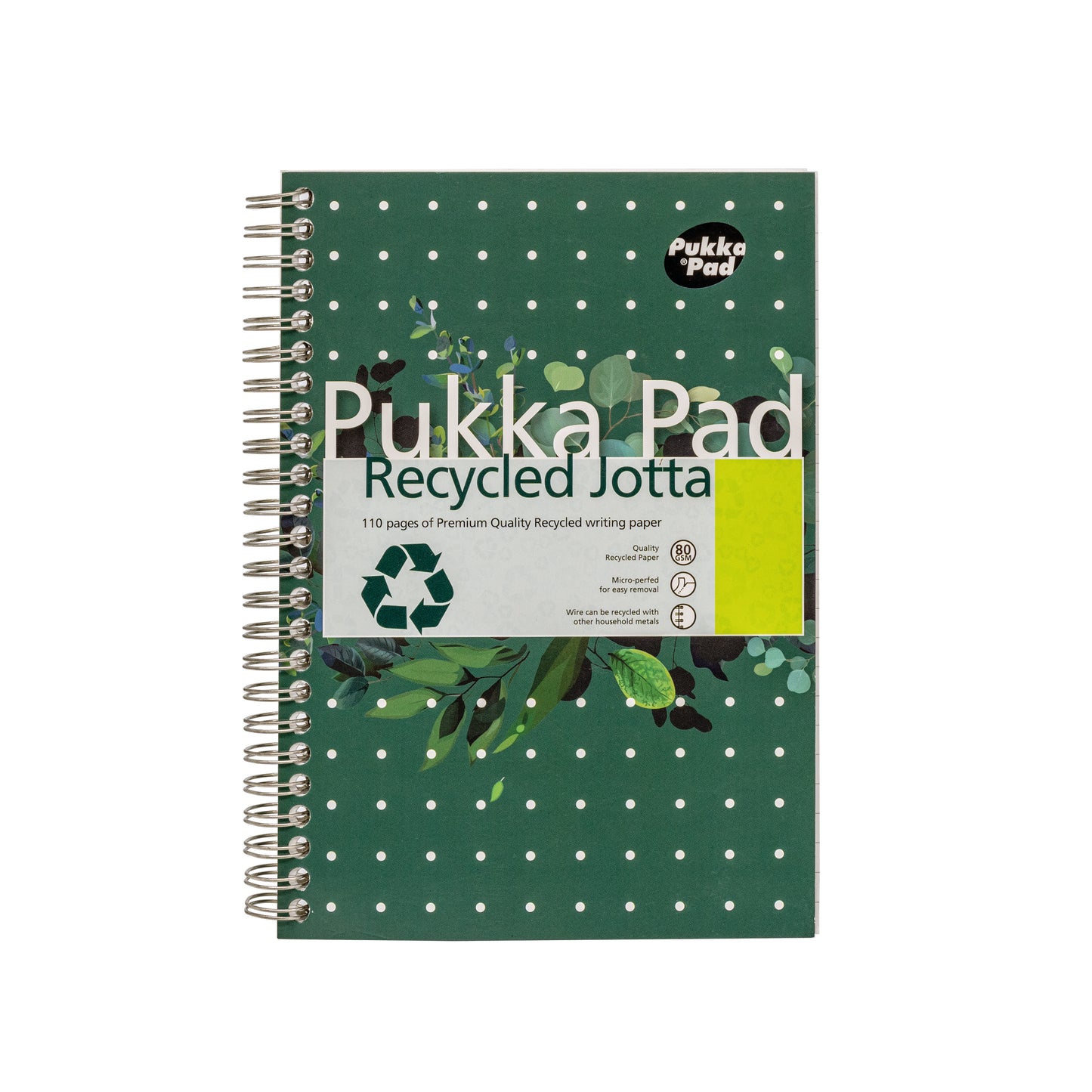 Pukka Pad Recycled Ruled Wirebound Notebook 110 Pages A5 (Pack of 3) RCA5110