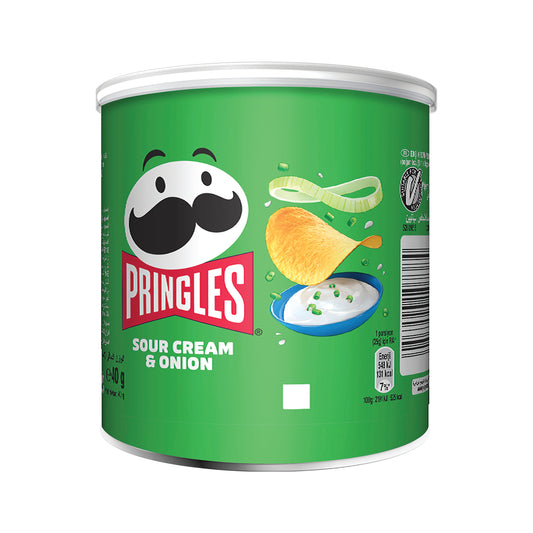 Pringles Sour Cream and Onion Crisps 40g (Pack of 12) 7000279000
