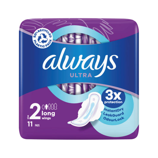 Always Ultra Long Winged Sanitary Pads Size 2 Packet x11 Pads (Pack of 12) C005789