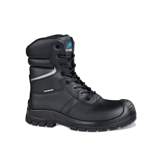 Rock Fall ProMan Delaware High Leg Waterproof Safety Boot with Side Zip Black 10