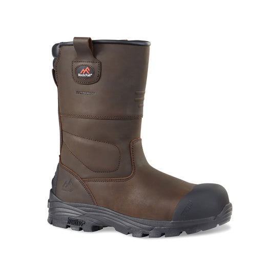 Rock Fall Texas Waterproof Rigger Safety Boots Brown 04