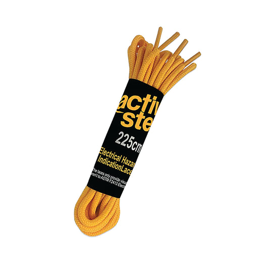 Activ-Step Electrical Hazard Indicator Ylw 225cm Boot Laces Pack of 10