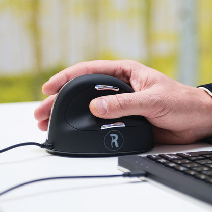 R-GO HE Ergonomic Vertical Wired Mouse Large Right Hand RGOHELA