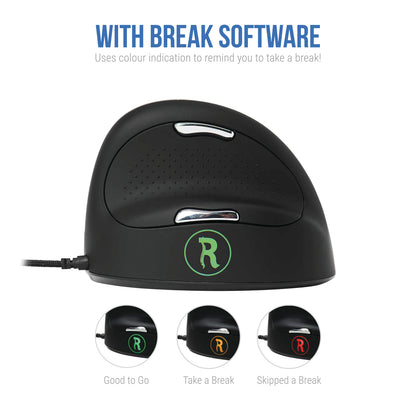 R-GO HE Break Ergonomic Vertical Wired Mouse Large Right Hand RGOBRHEMLR