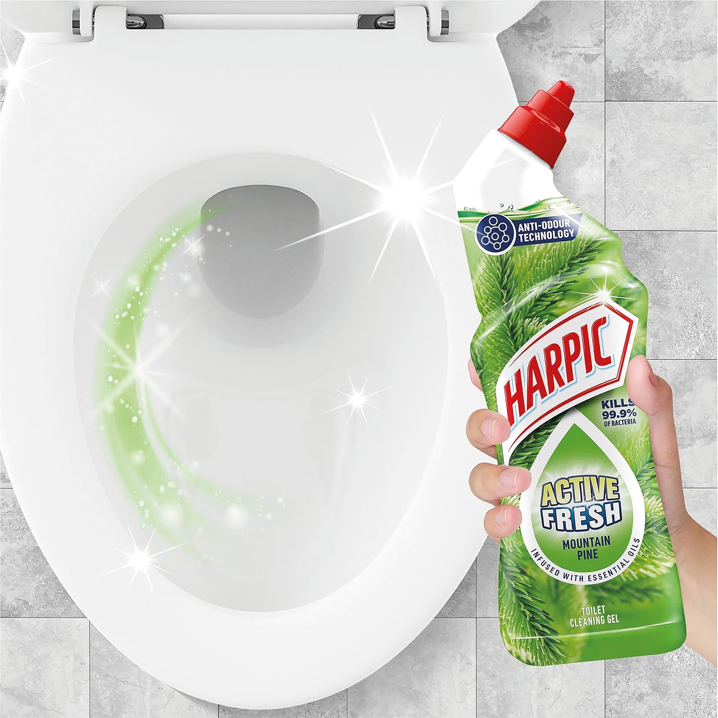 Harpic Active Fresh Toilet Cleaner Gel Pine 750ml Pack of 12 3084603