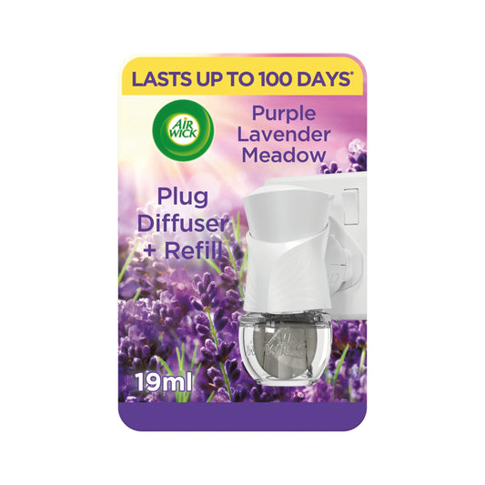 Air Wick Liquid Electric Plug Diffuser + 1 Refill 19ml Purple Lavender Meadow (Pack of 4) 3039855