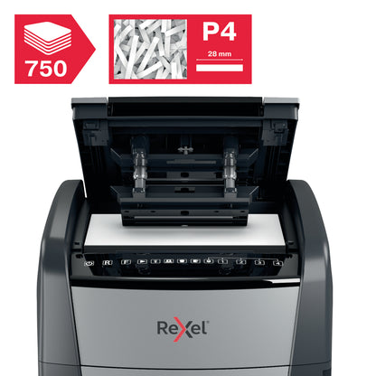 Rexel Optimum AutoFeed+ 750X Cross-Cut P-4 Shredder 2020750X