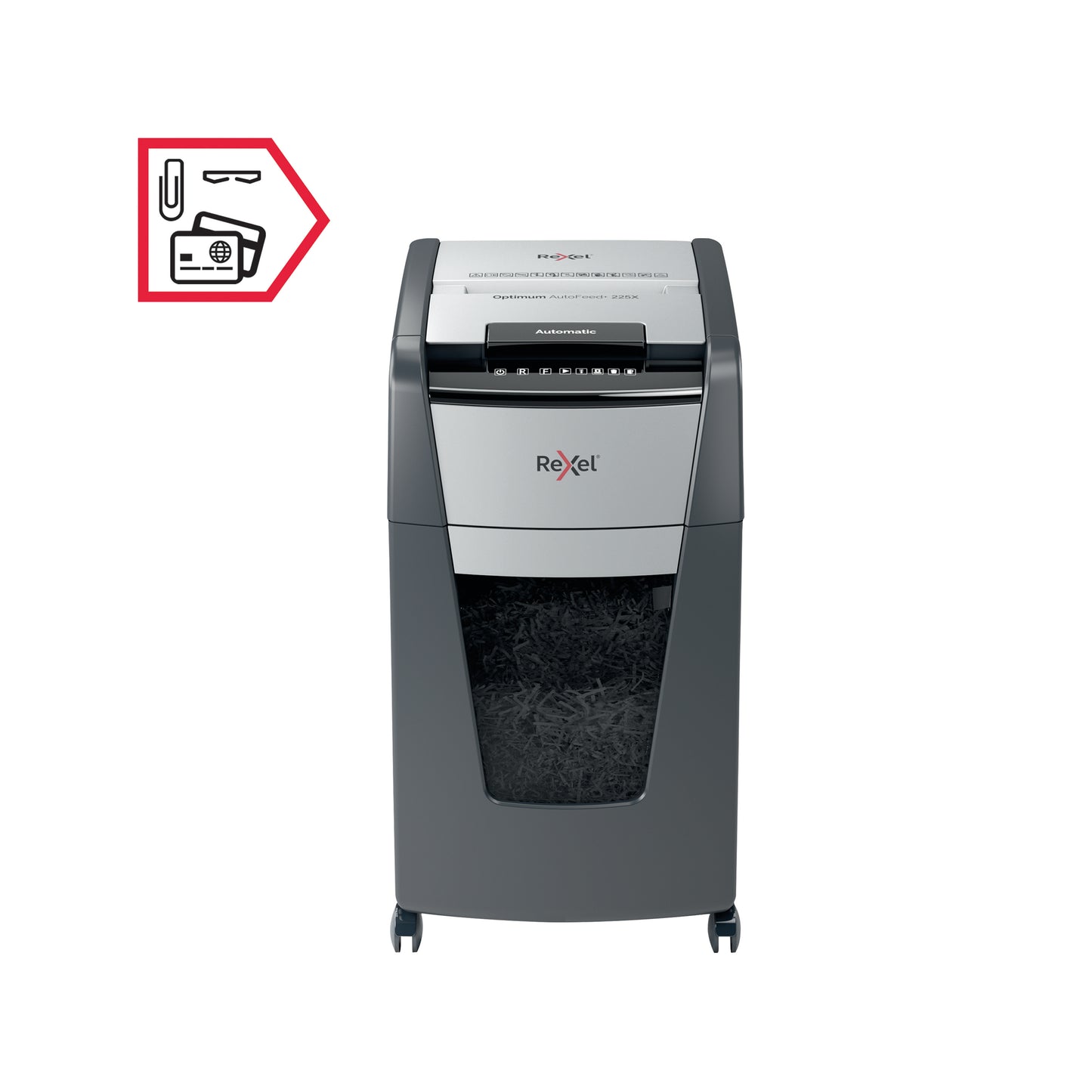 Rexel Optimum AutoFeed+ 225X Cross-Cut P-4 Shredder 2020225X