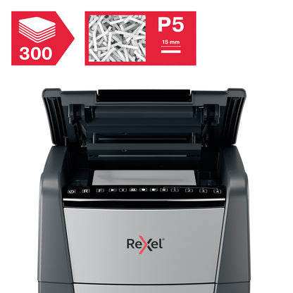 Rexel Optimum AutoFeed+ 300M Micro-Cut P-5 Shredder 2020300M
