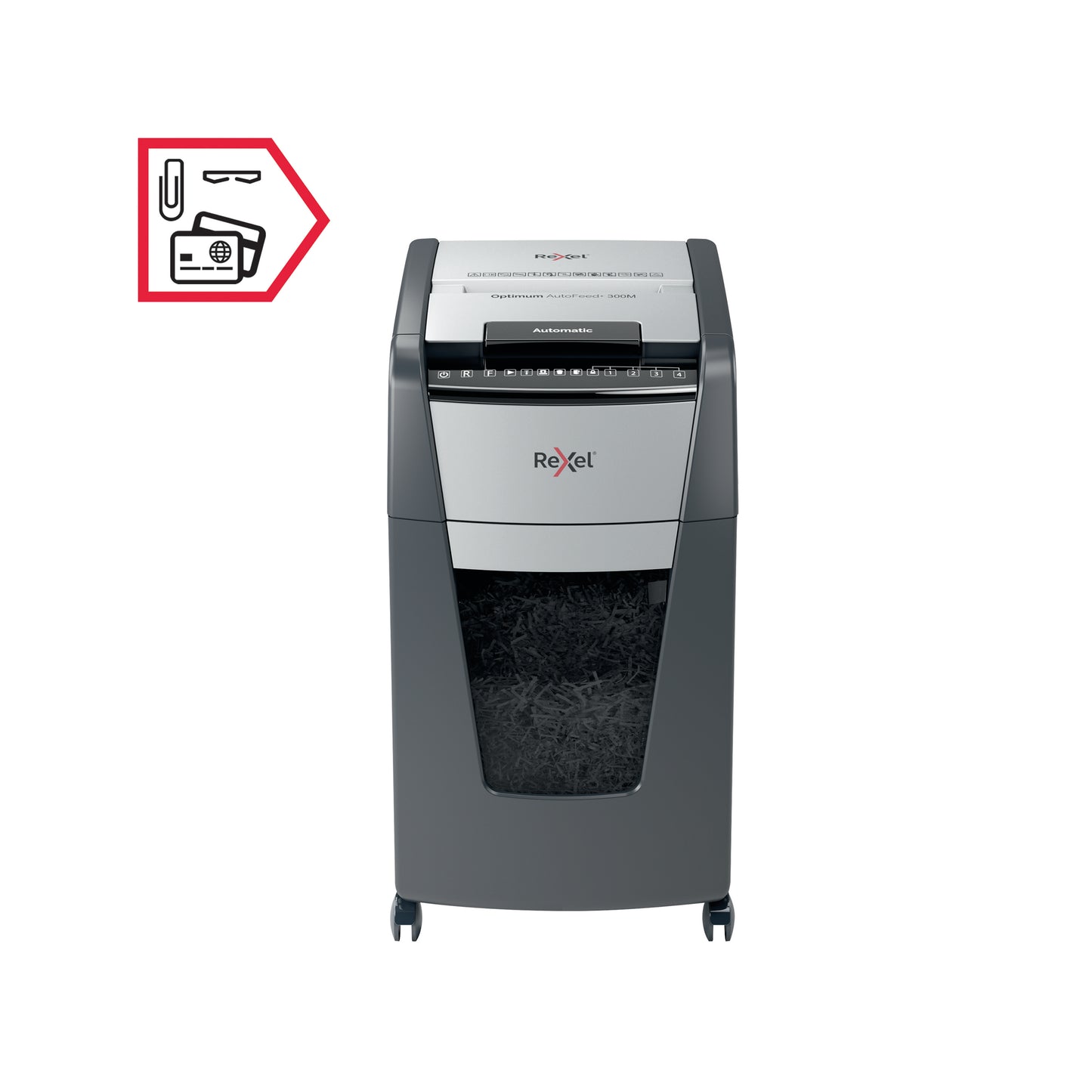 Rexel Optimum AutoFeed+ 300M Micro-Cut P-5 Shredder 2020300M