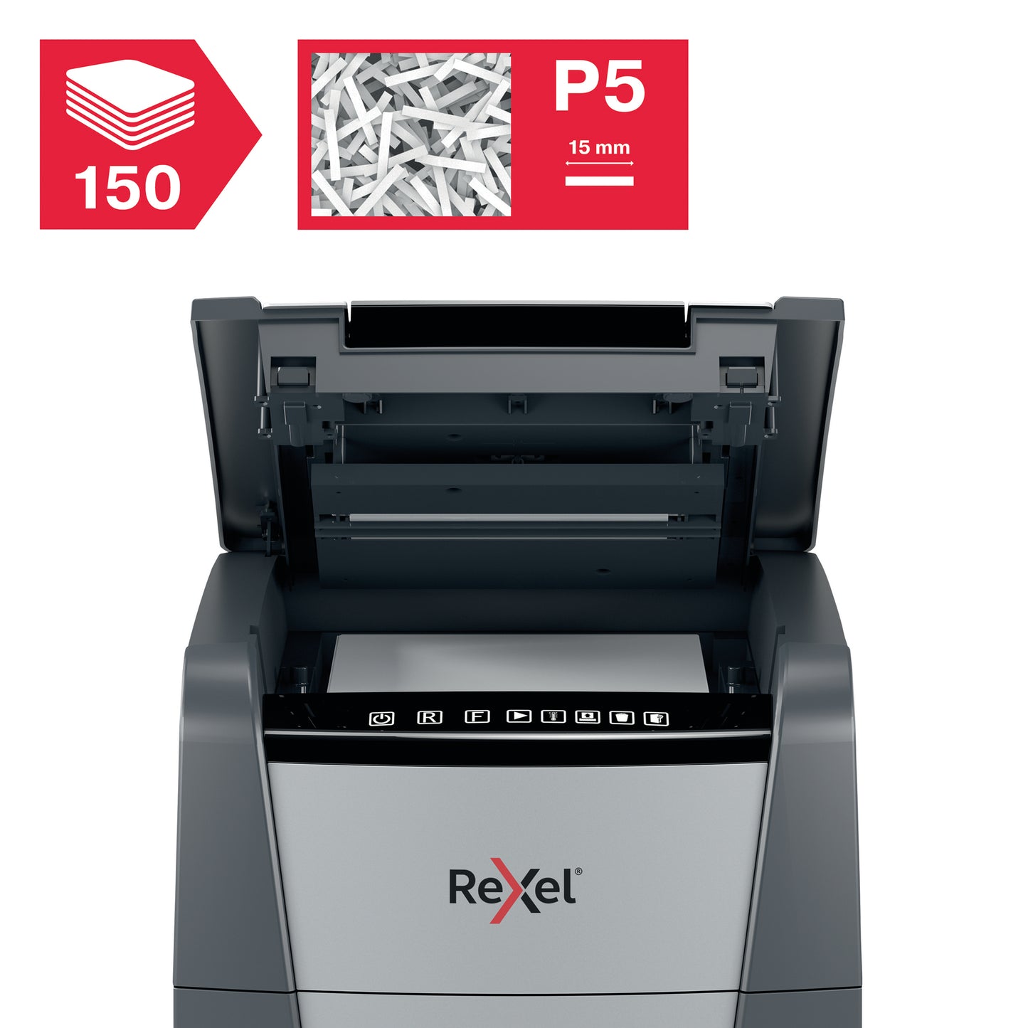 Rexel Optimum AutoFeed+ 150M Micro-Cut P-5 Shredder 2020150M