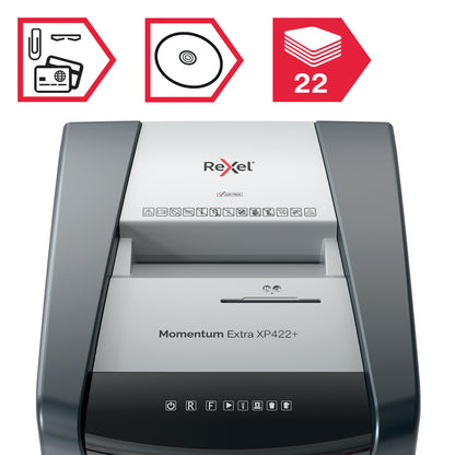 Rexel Momentum Extra XP422+ Jam Free Cross Cut Paper Shredder P4