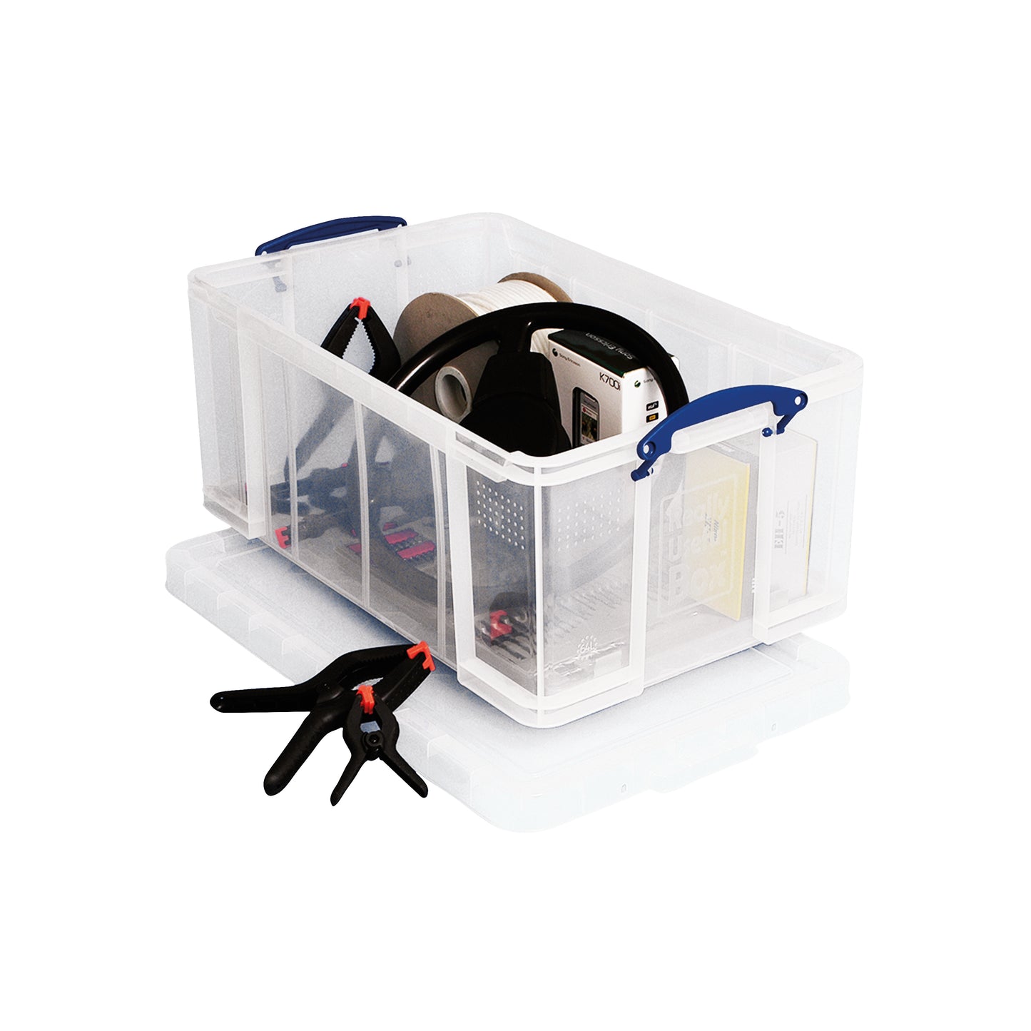 Really Useful 64L Plastic Storage Box W710xD440xH310mm Clear 64C