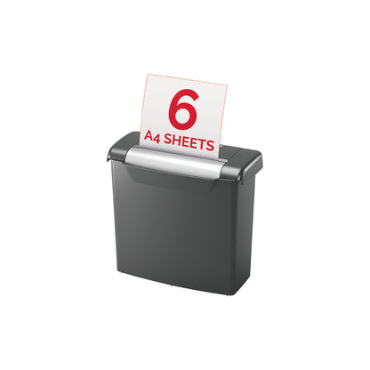 Rexel S206 paper shredder Strip shredding 22 cm Black, Silver