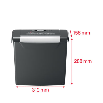 Rexel S206 paper shredder Strip shredding 22 cm Black, Silver