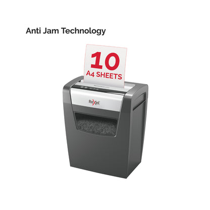 Rexel X410 paper shredder Cross shredding 22 cm Black, Silver
