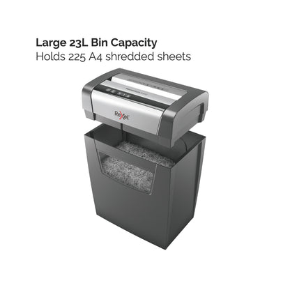 Rexel X410 paper shredder Cross shredding 22 cm Black, Silver