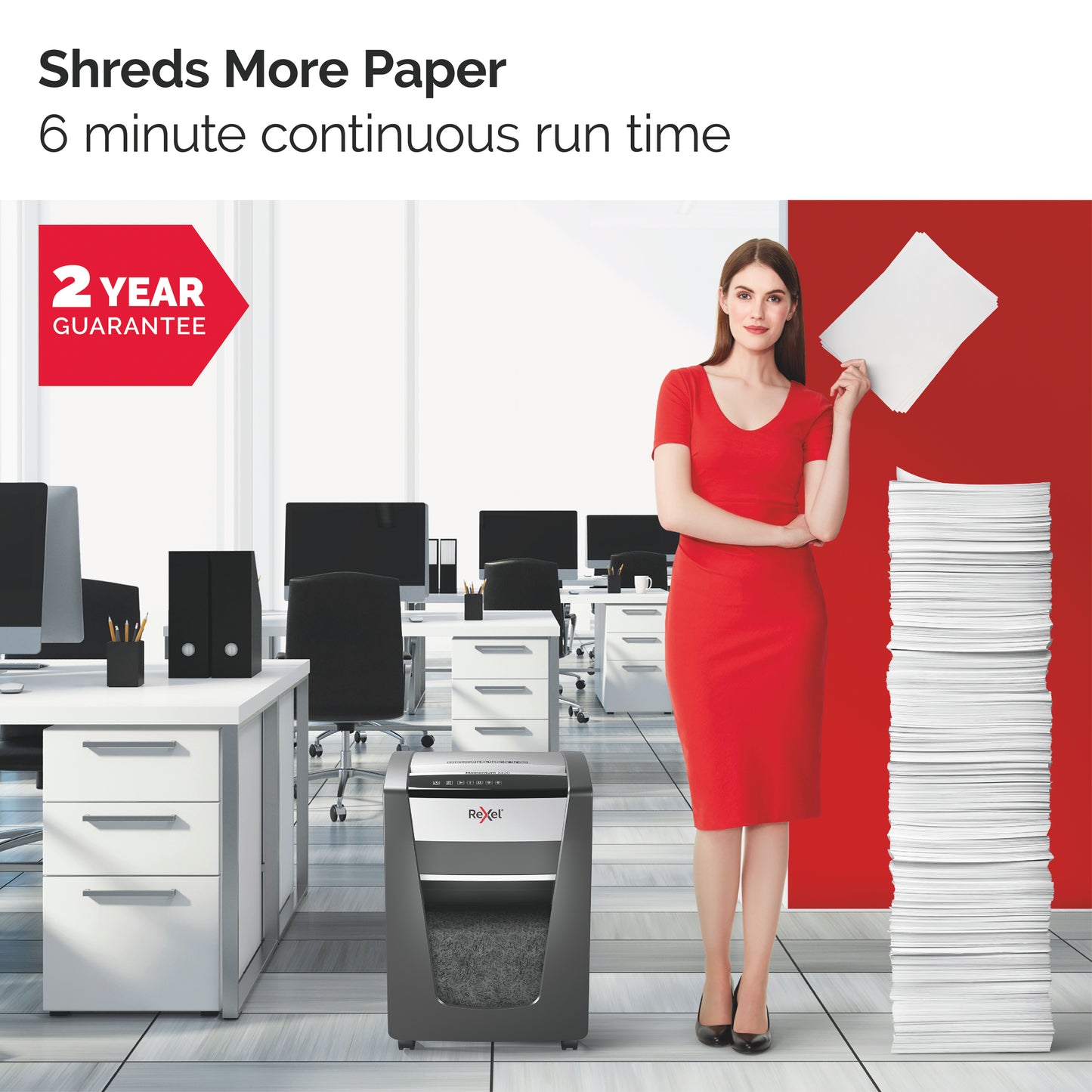Rexel X410 paper shredder Cross shredding 22 cm Black, Silver
