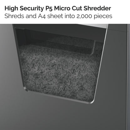 Rexel M510 paper shredder Micro-cut shredding 60 dB 22.3 cm Black, Silver