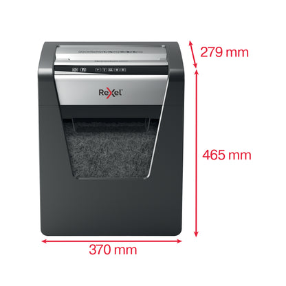 Rexel M510 paper shredder Micro-cut shredding 60 dB 22.3 cm Black, Silver