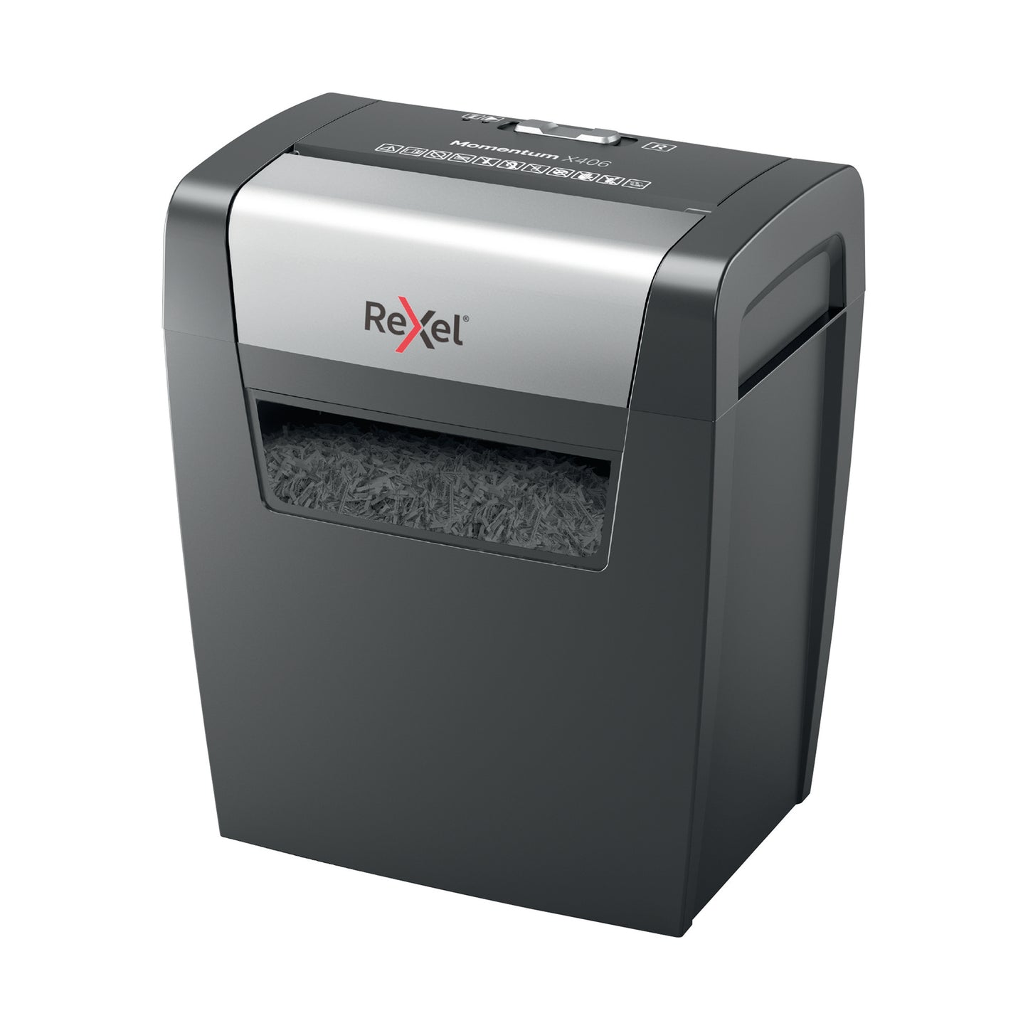 Rexel X406 paper shredder Cross shredding 22 cm Black, Silver