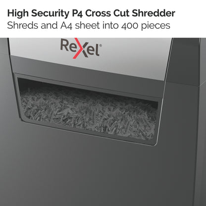 Rexel X406 paper shredder Cross shredding 22 cm Black, Silver