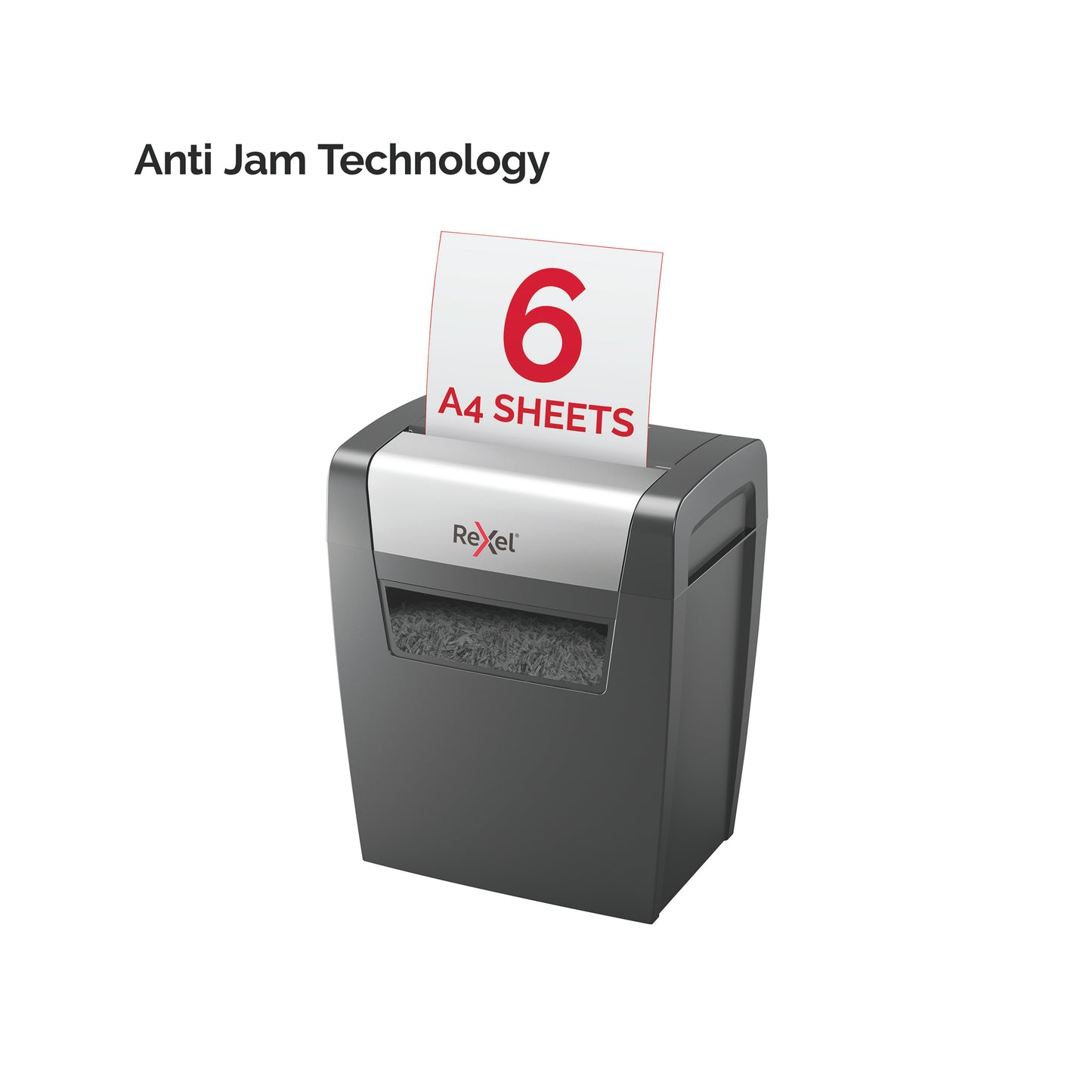 Rexel X406 paper shredder Cross shredding 22 cm Black, Silver
