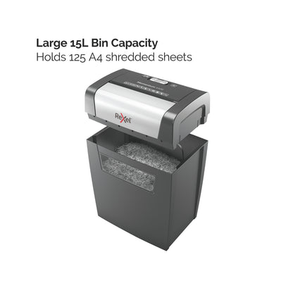 Rexel X406 paper shredder Cross shredding 22 cm Black, Silver