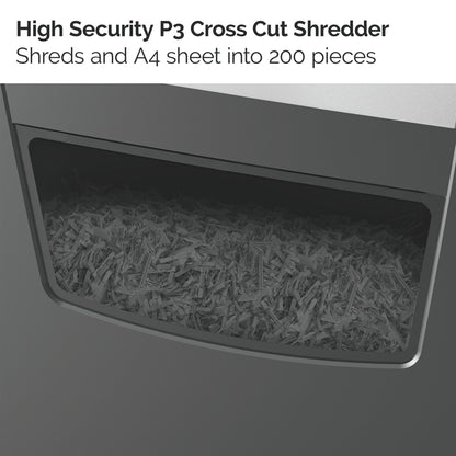 Rexel X312 paper shredder Cross shredding 22 cm Black, Silver
