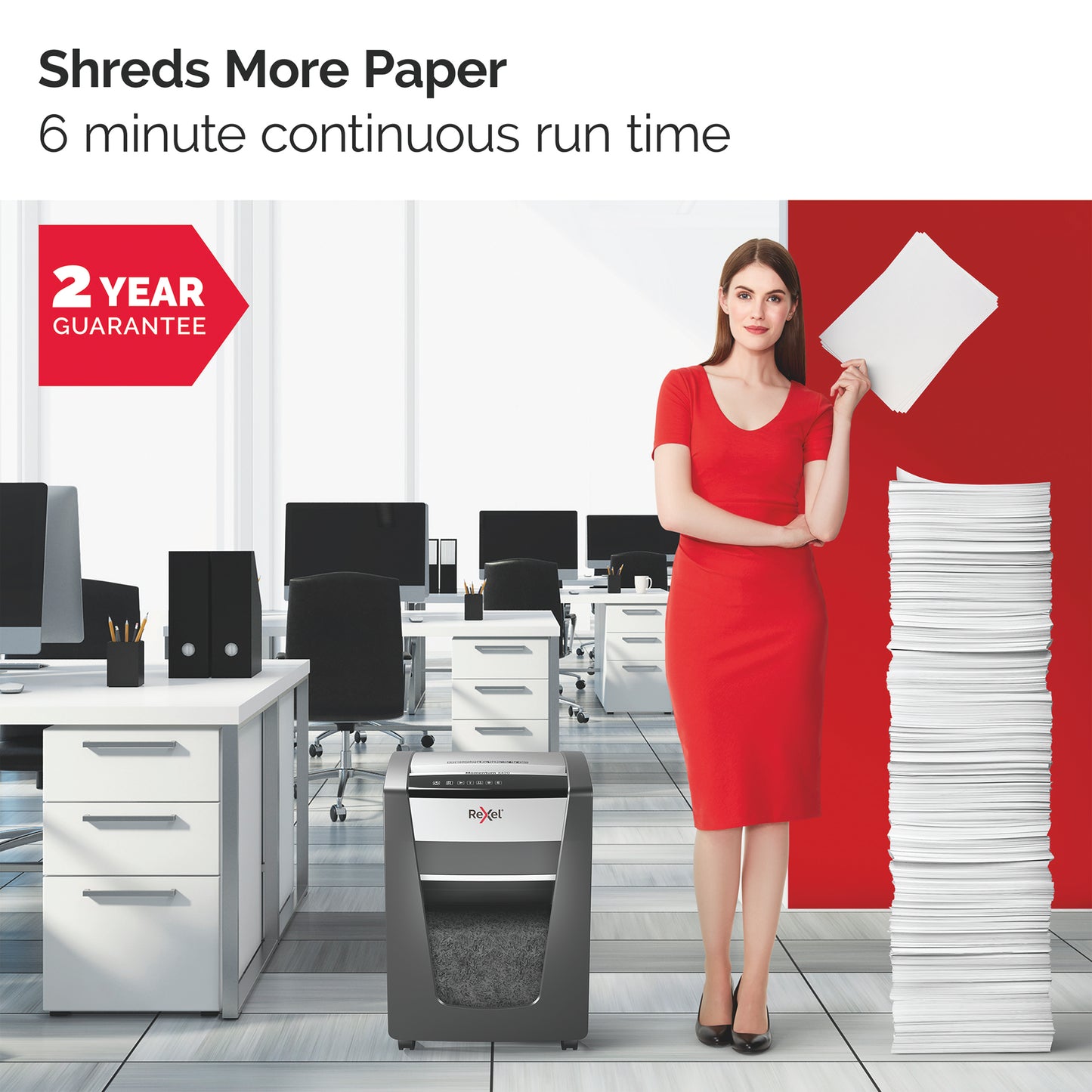 Rexel X312 paper shredder Cross shredding 22 cm Black, Silver