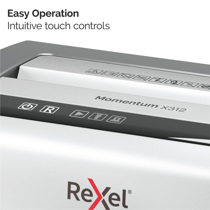 Rexel X312 paper shredder Cross shredding 22 cm Black, Silver