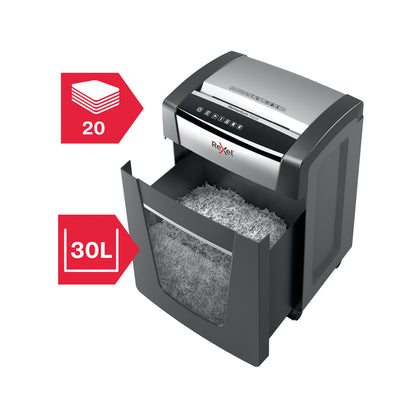 Rexel X420 paper shredder Cross shredding 60 dB 23 cm Black, Silver