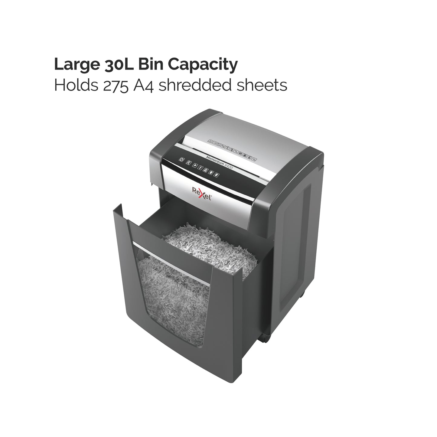 Rexel X420 paper shredder Cross shredding 60 dB 23 cm Black, Silver
