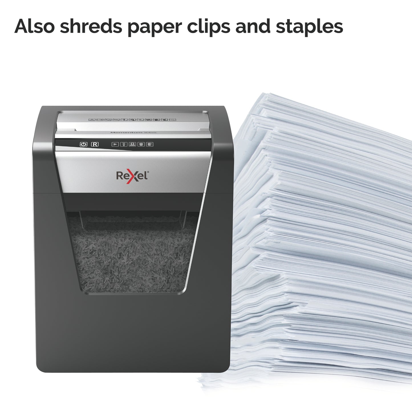 Rexel Momentum X415 Cross-Cut P-4 Shredder Black 2104576