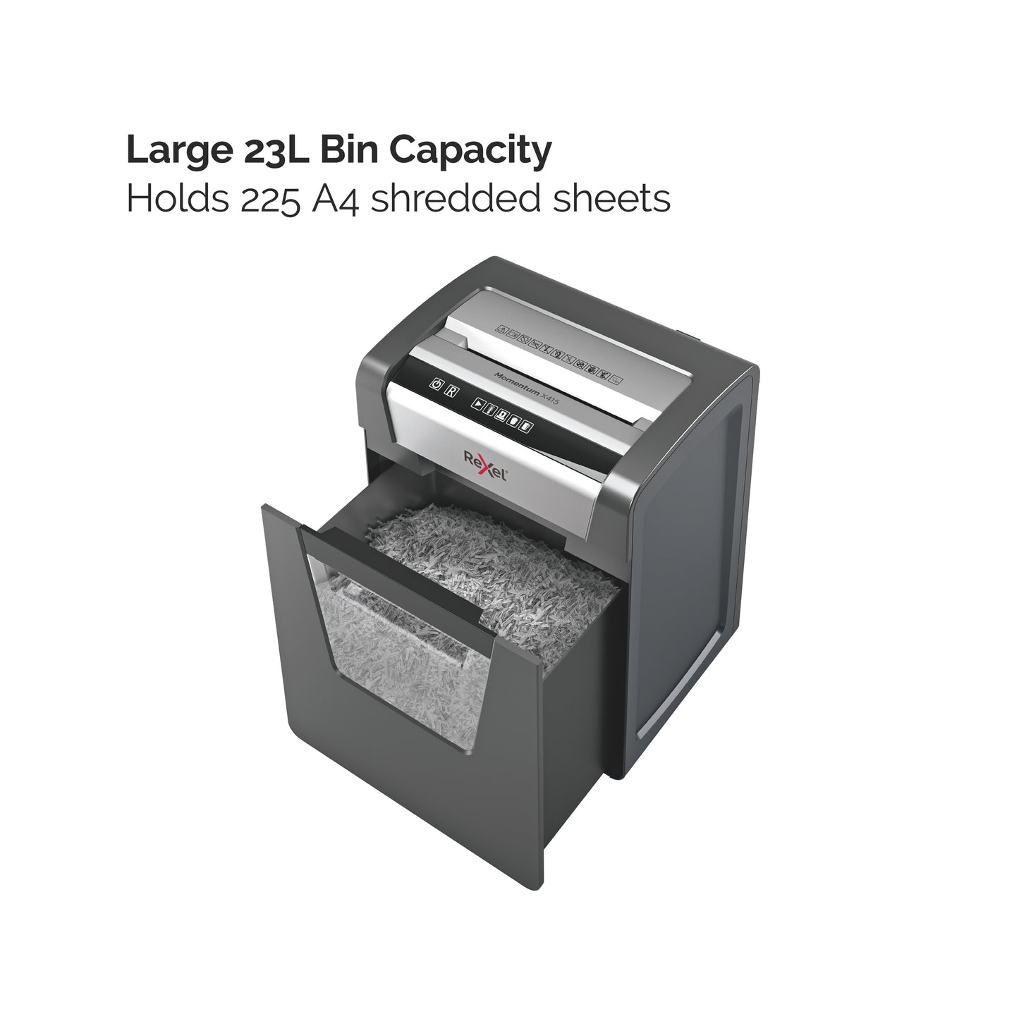 Rexel Momentum X415 Cross-Cut P-4 Shredder Black 2104576