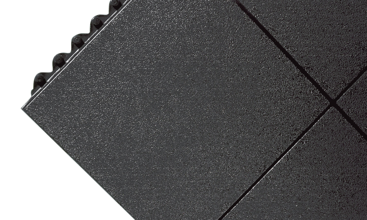 All-Purpose Anti-Fatigue Modular Mat Solid Surface Black 312413