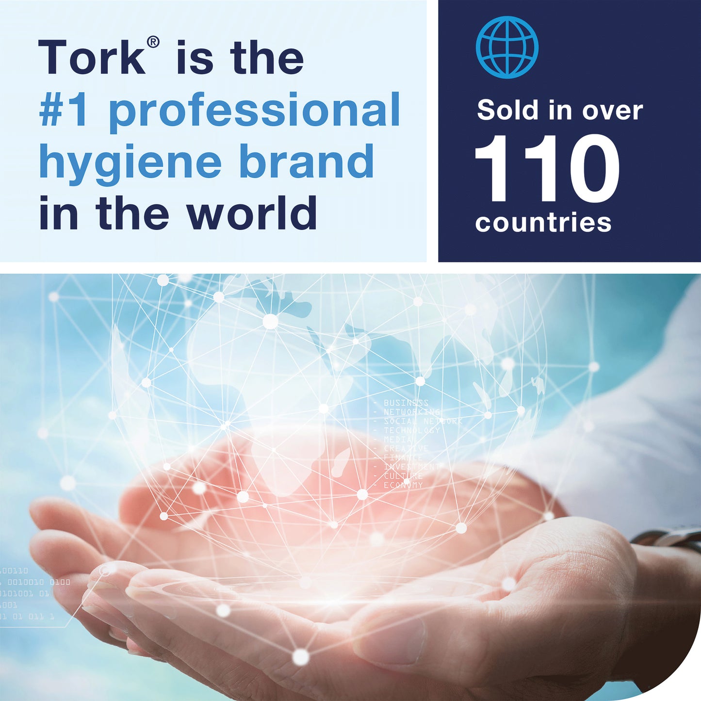 Tork Mini Jumbo 2-Ply Toilet Roll Advanced 170m Natural (Pack of 12) 120377