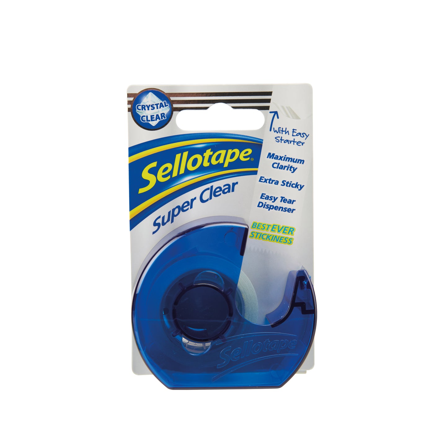 Sellotape Super Clear Tape Dispenser + Roll 18mmx15m (Pack of 6) 1765966