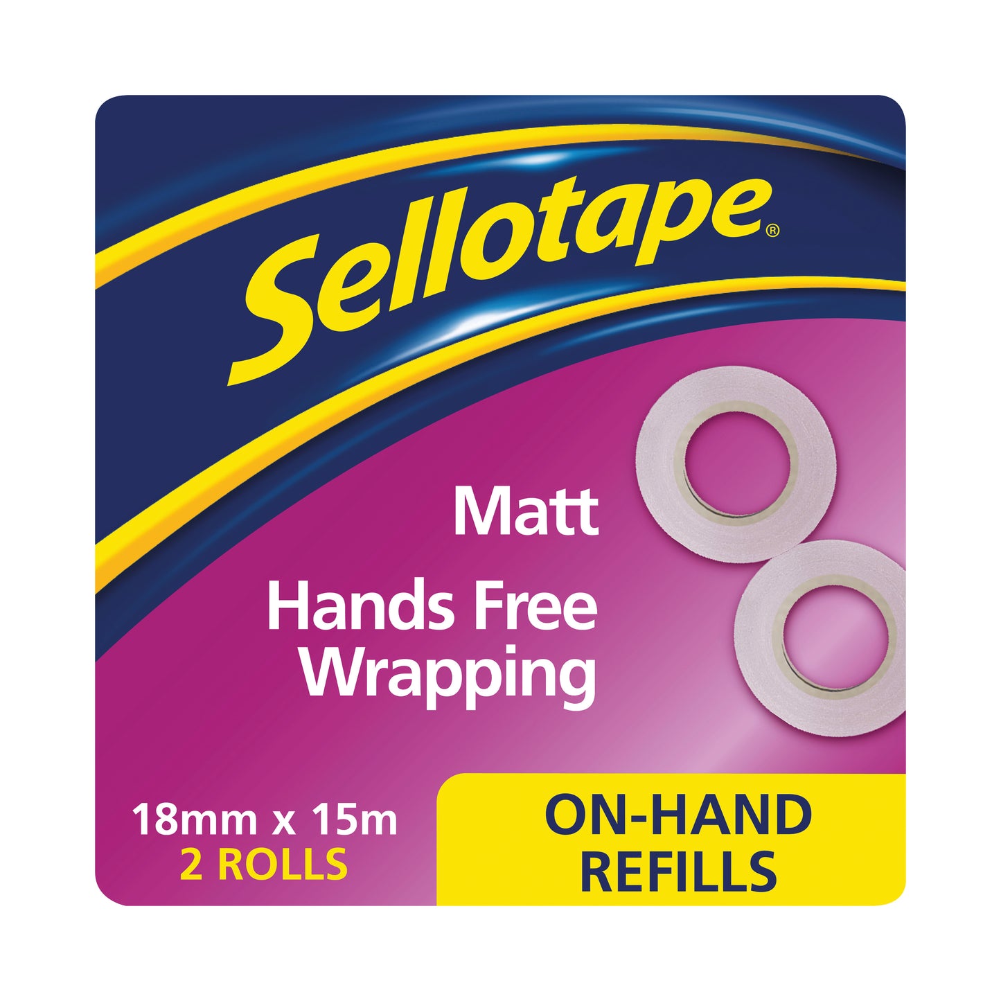 Sellotape On-Hand Refill Invisible Tape 18mm x 15m (Pack of 2) 2379006