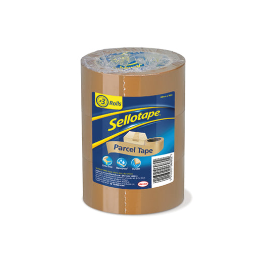 Sellotape Brown Parcel Tape 48mmx50m (Pack of 3) 2862929