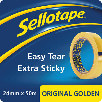 Sellotape Original Golden Tape 24mmx50m CDU (Pack of 24) 2928291