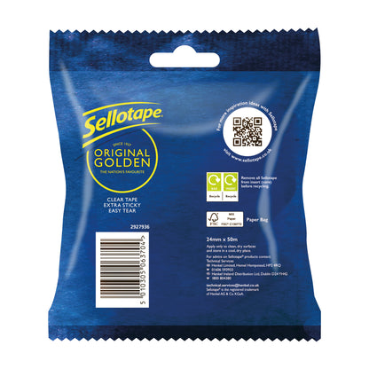 Sellotape Original Golden Tape 24mmx50m CDU (Pack of 24) 2928291
